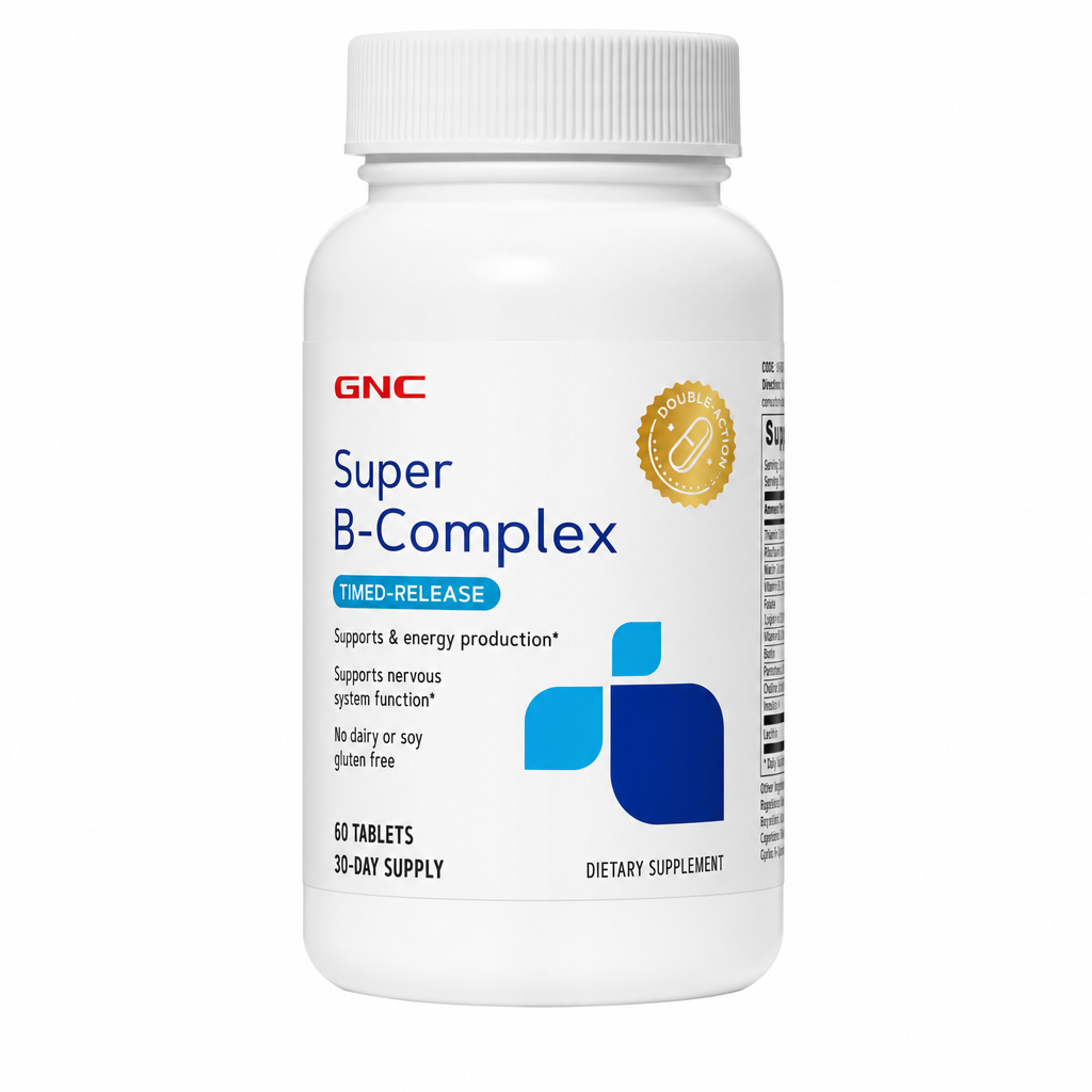 GNC 健安喜 Super B-Complex 雙層緩釋維生素B群 60粒／瓶 · Primary · CONTENT-ab076f1b9a7f8c749a49b209