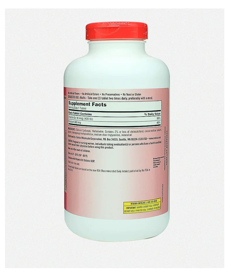 Kirkland 柯克蘭 維生素D3鈣片 600mg 500粒 美國膳食補充劑 · Gallery · SRC-4f422b5c101e7c7d40d0b373